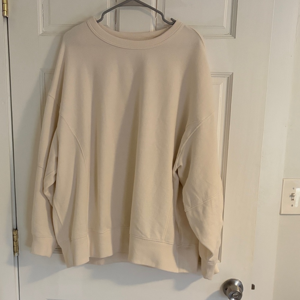 AerieBandana patchwork detailing e Real Good Everyday fleece crewneck